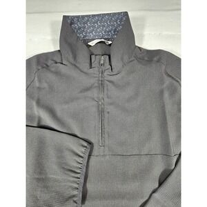 7 Diamonds Oxygenate Quarter Zip Pullover Men Medium Black SPV-1026 Grid Stretch